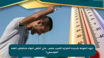 ذروة الموجة شديدة الحرارة تضرب مصر.. متى تنتهي أجواء منخفض الهند الموسمي؟